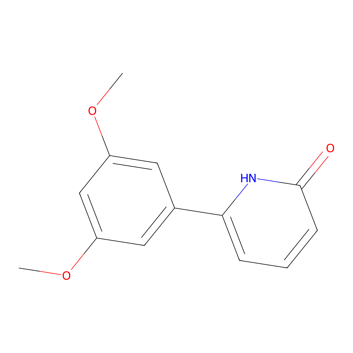 6-(3,5-Dimethoxyphenyl)-2-hydroxypyridine molecular structure, CAS 1111111-23-9