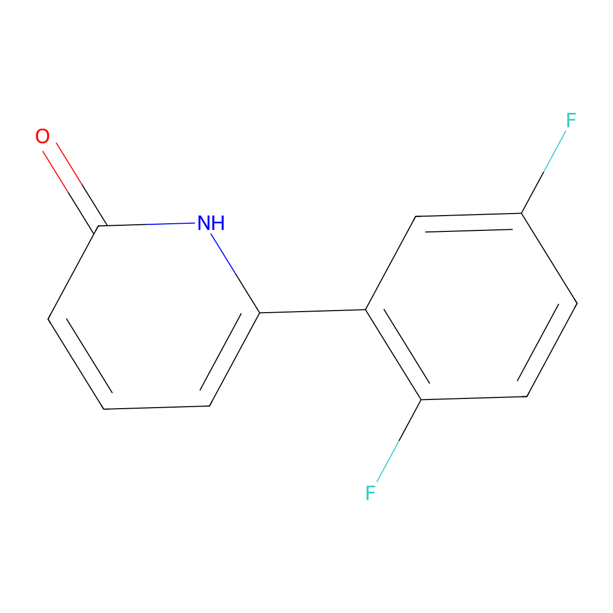 6-(2,5-Difluorophenyl)pyridin-2(1H)-one molecular structure, CAS 1111111-24-0