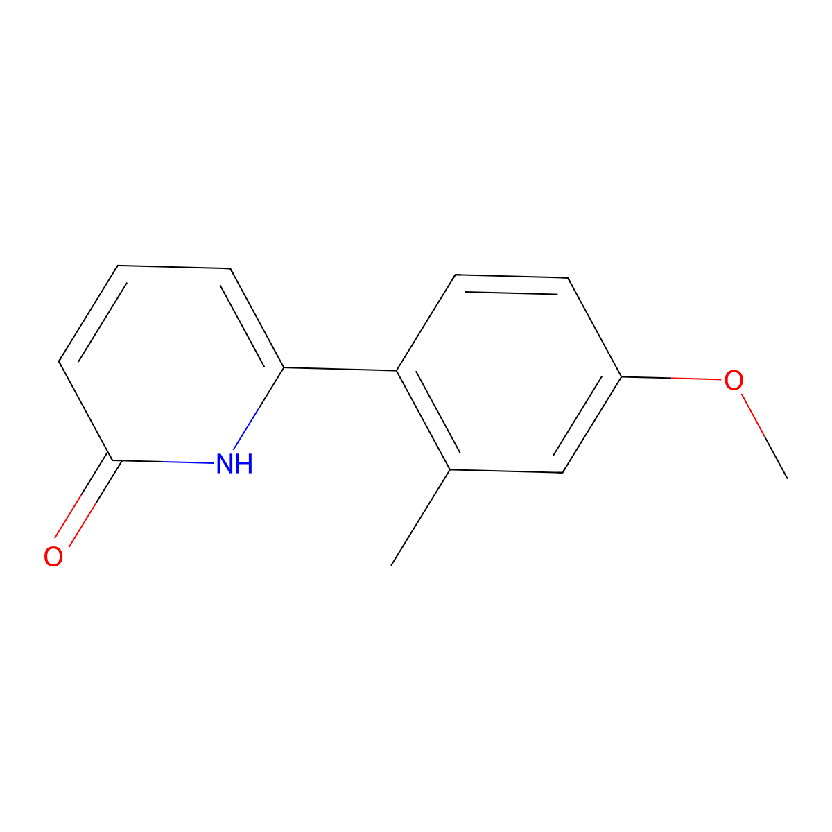 2-Hydroxy-6-(4-methoxy-2-methylphenyl)pyridine molecular structure, CAS 1111111-29-5