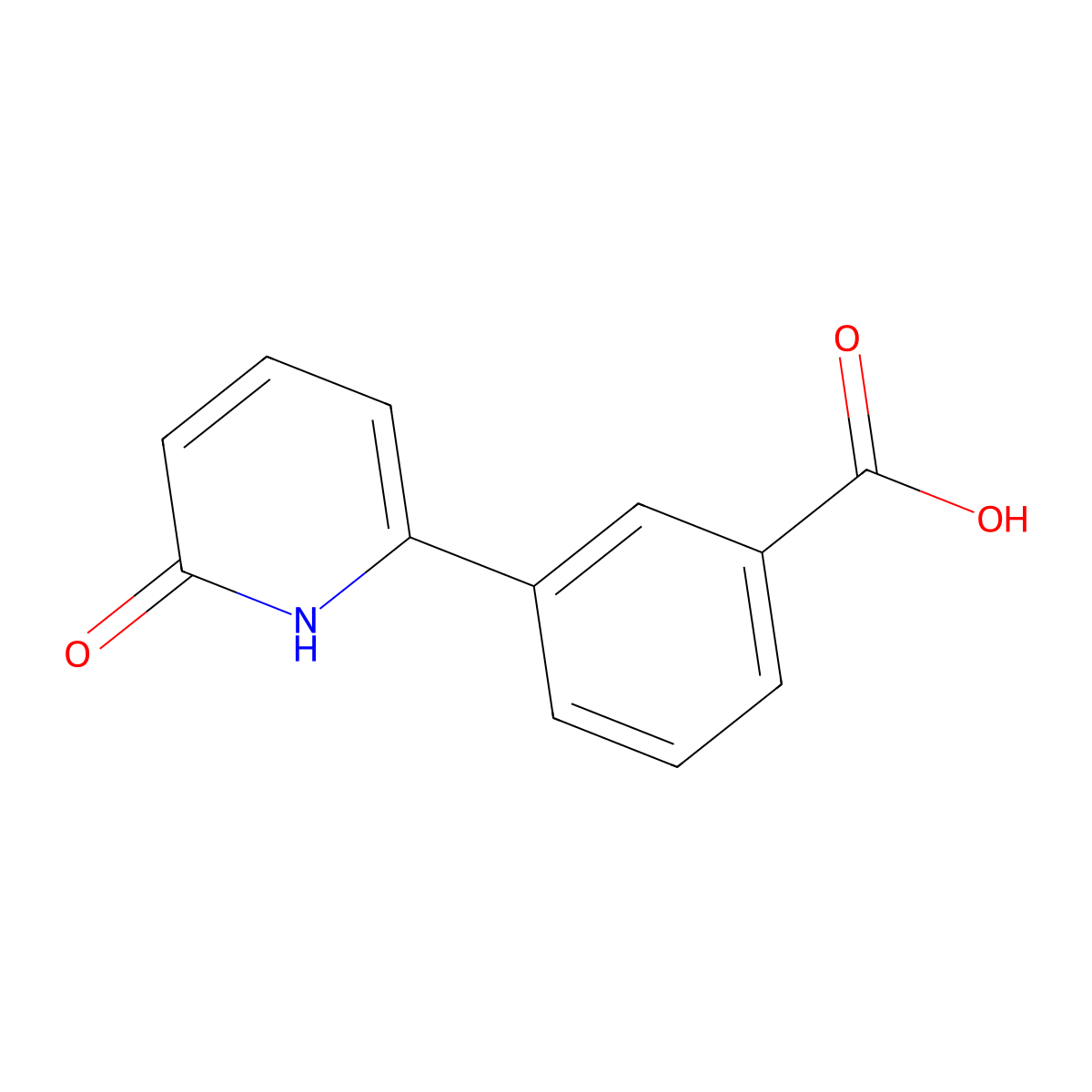 6-(3-Carboxyphenyl)-2-hydroxypyridine molecular structure, CAS 1111111-51-3