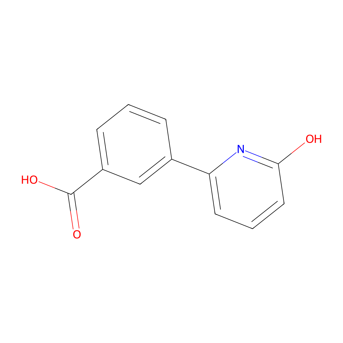 6-(3-Carboxyphenyl)-2-hydroxypyridine molecular structure, CAS 1111111-51-3