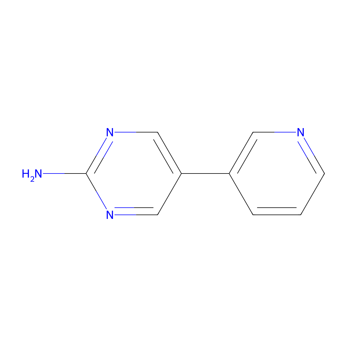 5-(Pyridin-3-YL)pyrimidin-2-amine molecular structure, CAS 1111112-11-8