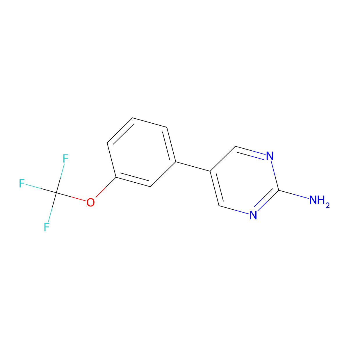 5-(3-(Trifluoromethoxy)phenyl)pyrimidin-2-amine molecular structure, CAS 1111112-25-4