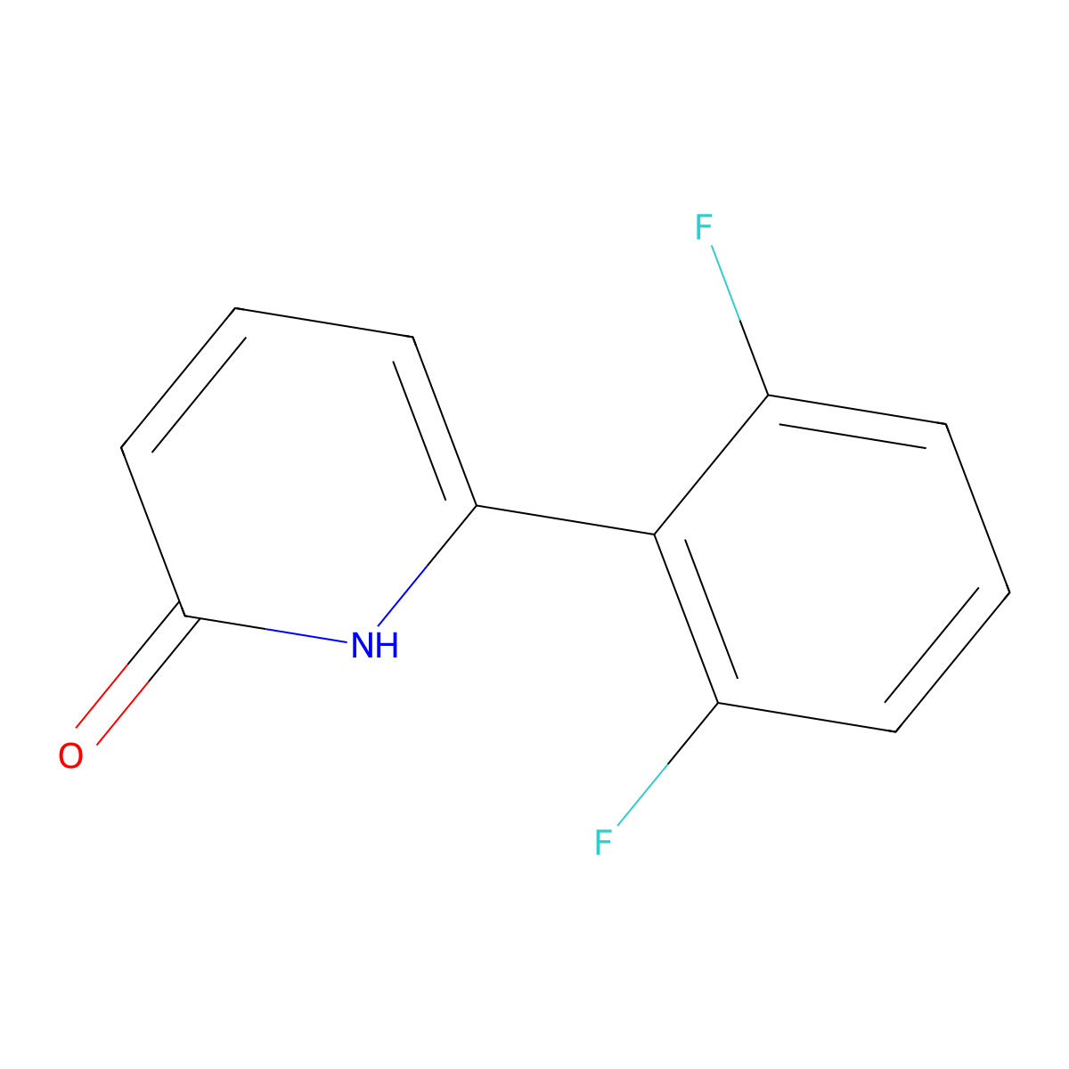 6-(2,6-Difluorophenyl)-2-hydroxypyridine molecular structure, CAS 1111112-94-7
