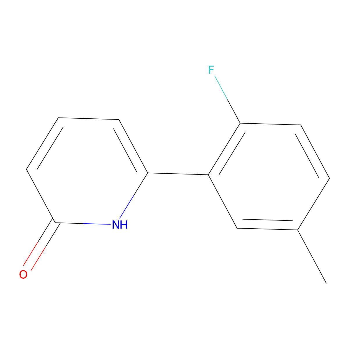 6-(2-Fluoro-5-methylphenyl)-2-hydroxypyridine molecular structure, CAS 1111113-00-8