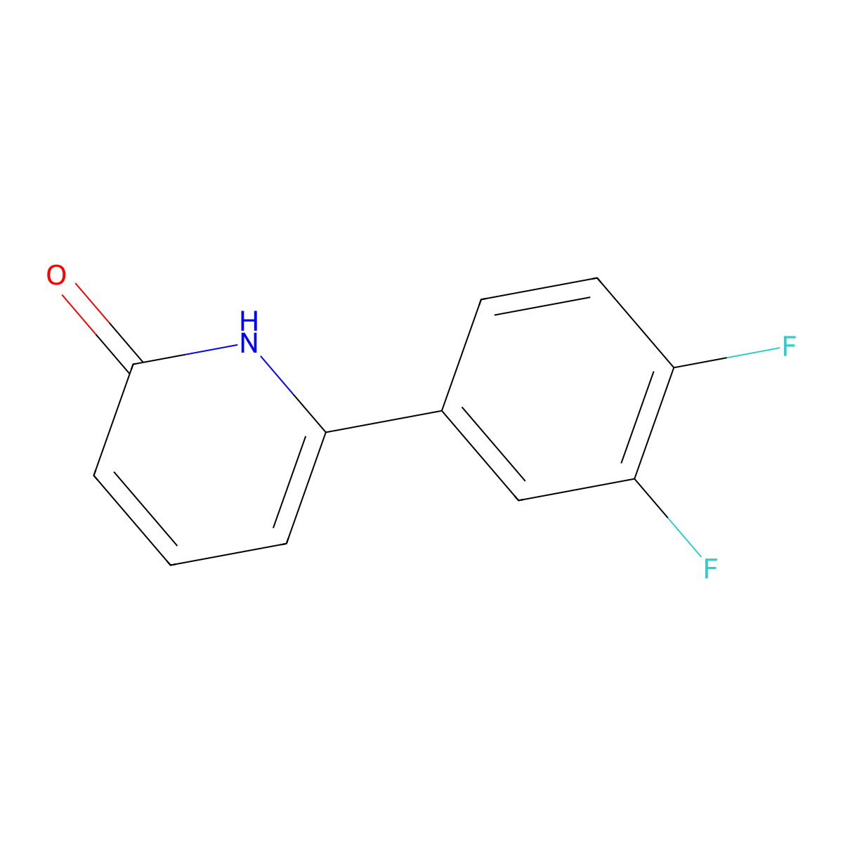 6-(3,4-Difluorophenyl)-2-hydroxypyridine molecular structure, CAS 1111113-02-0