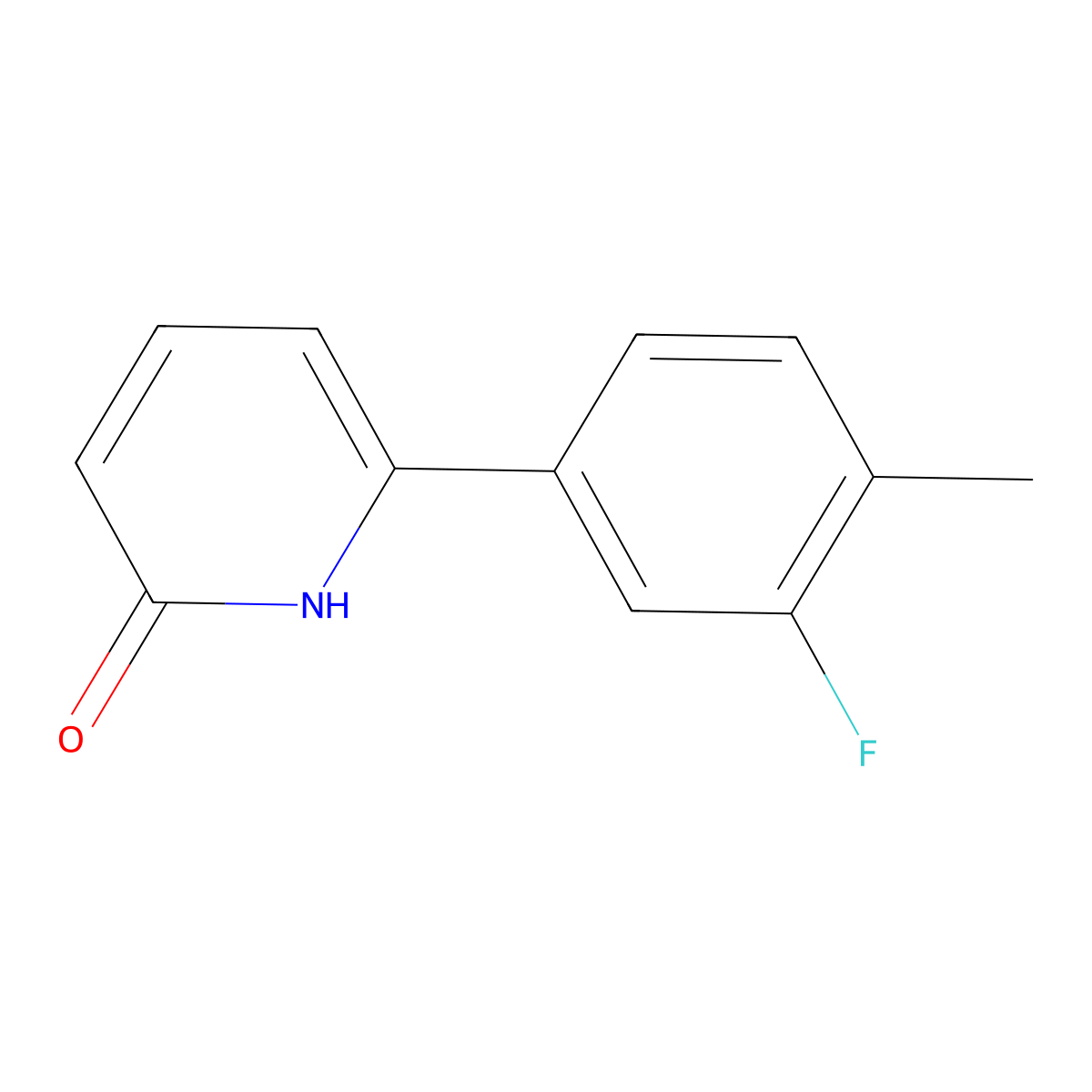 6-(3-Fluoro-4-methylphenyl)-2-hydroxypyridine molecular structure, CAS 1111113-03-1