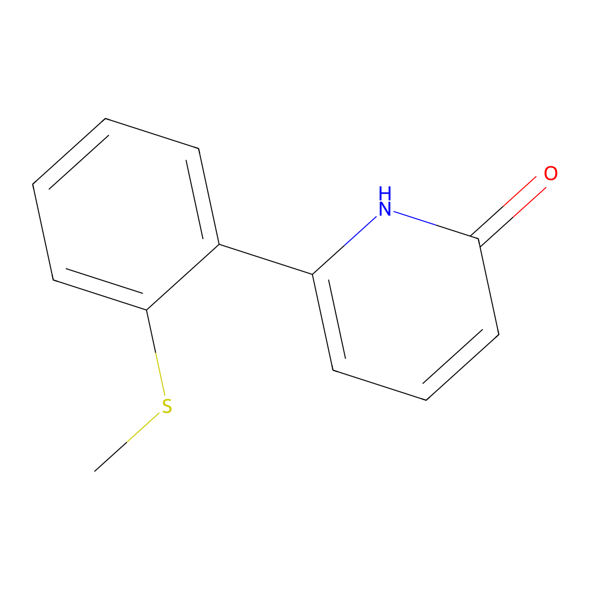 2-Hydroxy-6-(2-methylthiophenyl)pyridine molecular structure, CAS 1111113-04-2