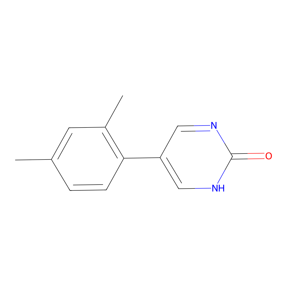 5-(2,4-Dimethylphenyl)pyrimidin-2(1H)-one molecular structure, CAS 1111113-63-3