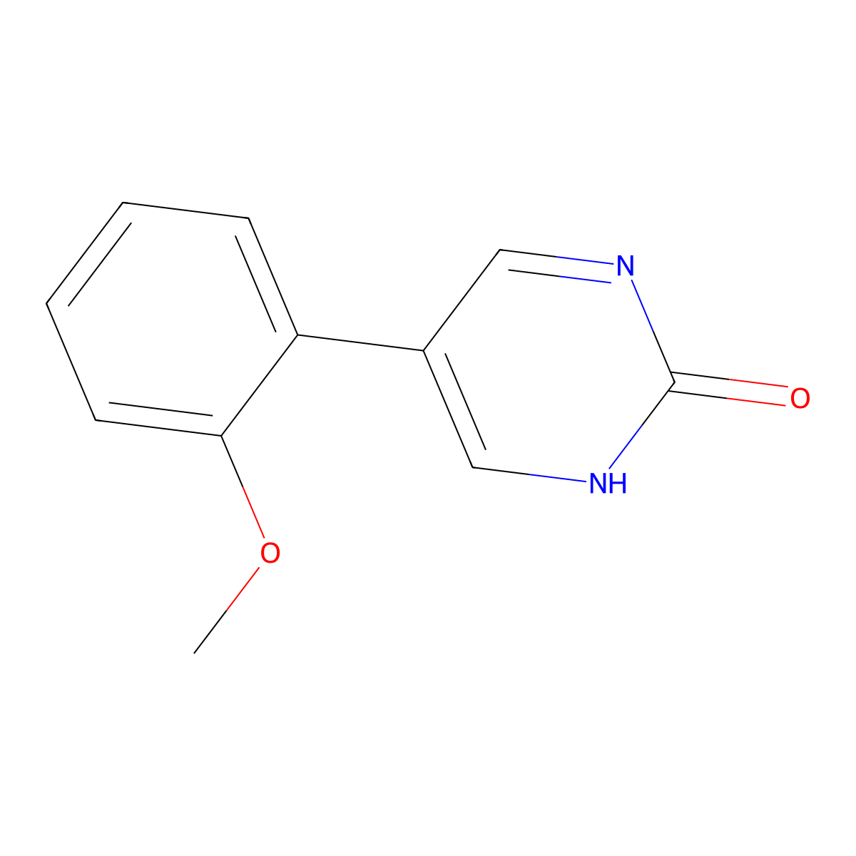 5-(2-Methoxyphenyl)pyrimidin-2-ol molecular structure, CAS 1111113-65-5