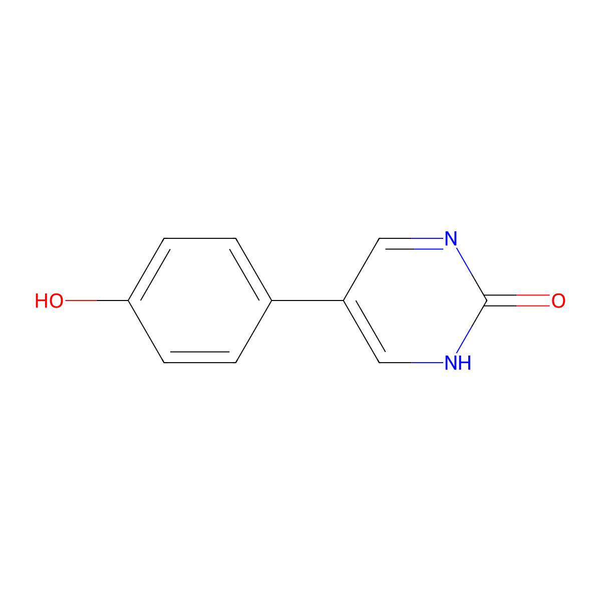 5-(4-Hydroxyphenyl)-2-hydroxypyrimidine molecular structure, CAS 1111113-77-9
