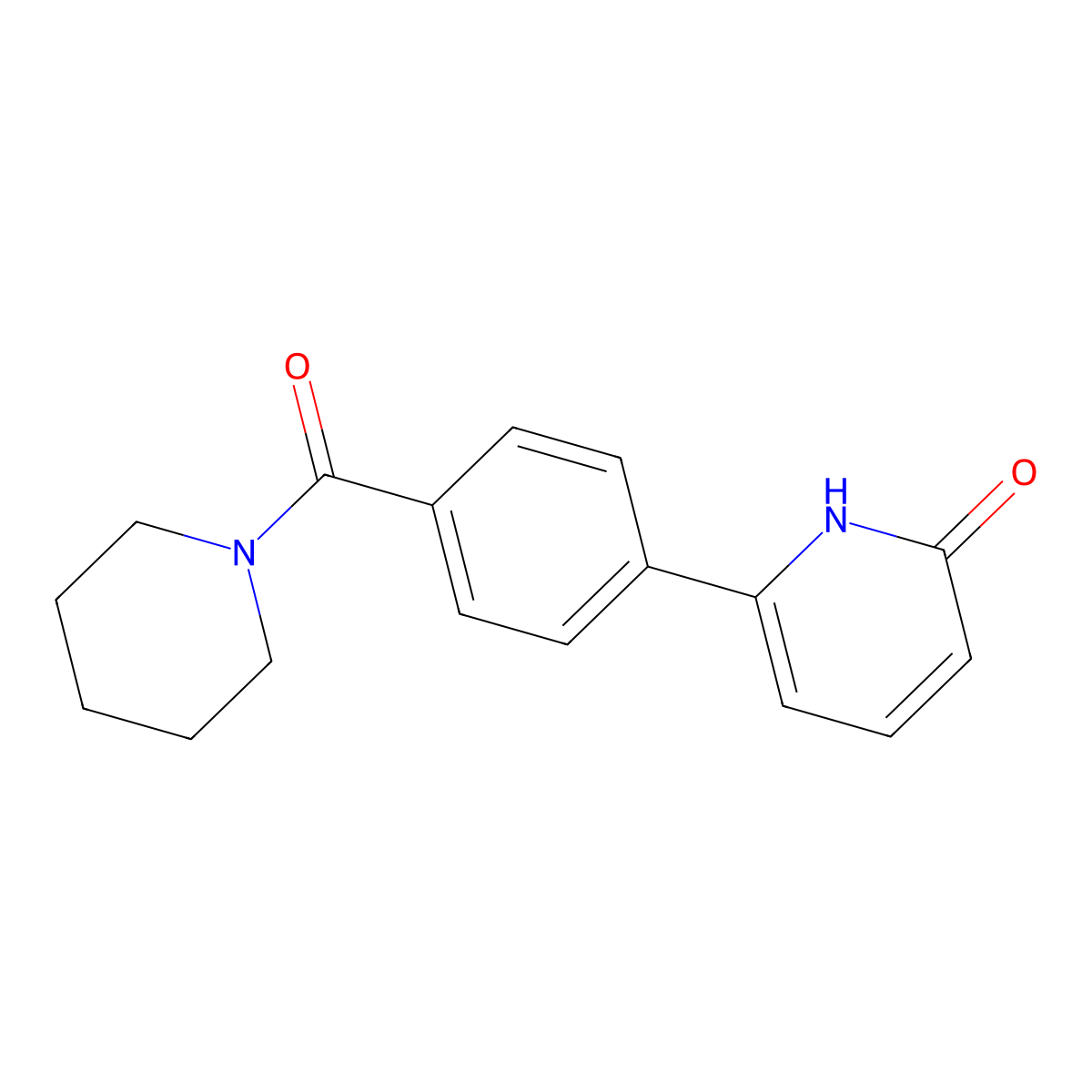 6-[4-(Piperidine-1-carbonyl)phenyl]pyridin-2(1H)-one molecular structure, CAS 1111114-34-1