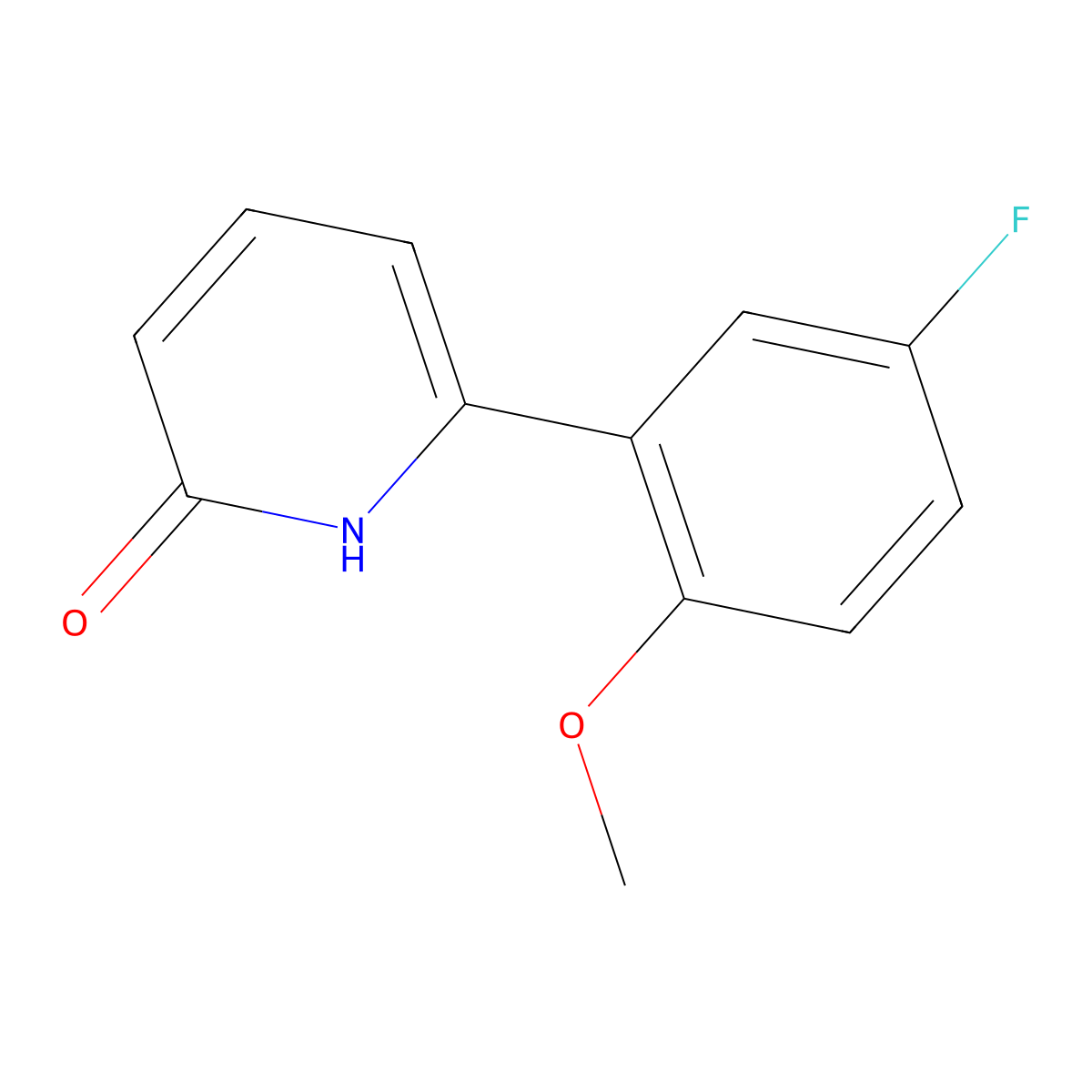 6-(5-Fluoro-2-methoxyphenyl)-2-hydroxypyridine molecular structure, CAS 1111114-45-4
