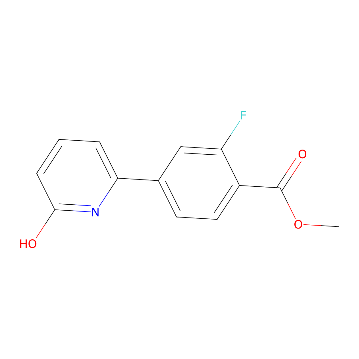 6-(3-Fluoro-4-methoxycarbonylphenyl)-2-hydroxypyridine molecular structure, CAS 1111114-56-7