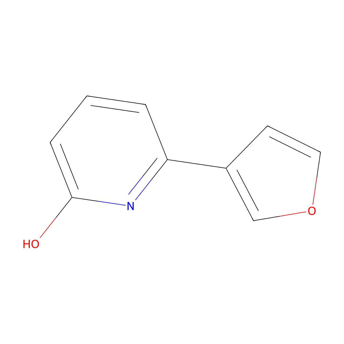 2-Hydroxy-6-(3-furan)pyridine molecular structure, CAS 1111114-60-3