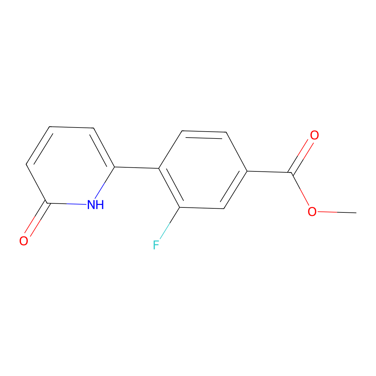 6-(2-Fluoro-4-methoxycarbonylphenyl)-2-hydroxypyridine molecular structure, CAS 1111114-66-9