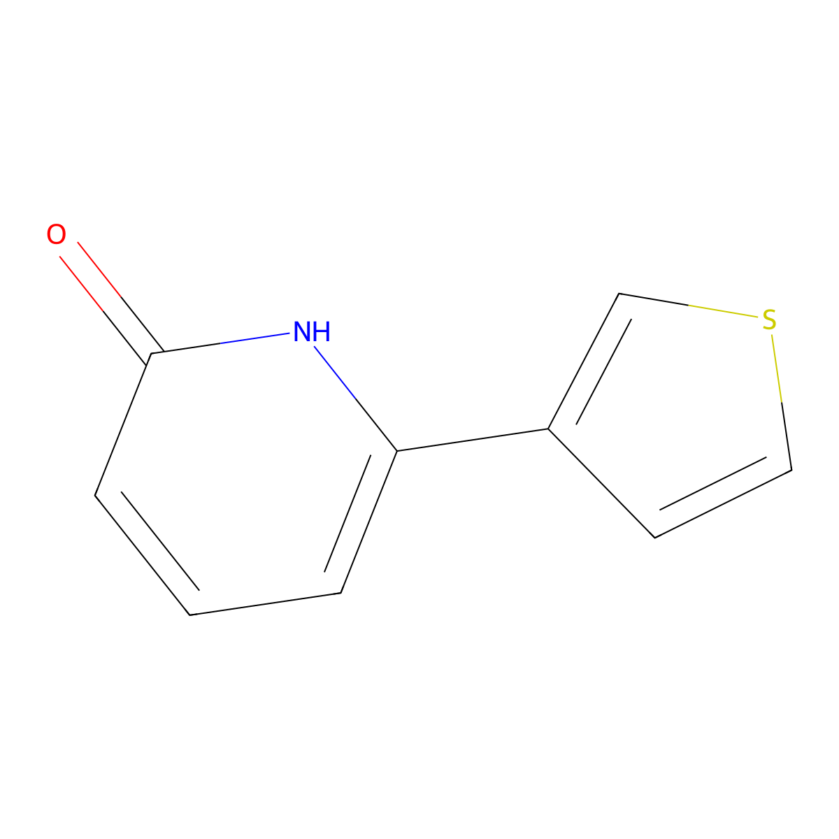 6-(Thiophen-3-yl)pyridin-2(1H)-one molecular structure, CAS 1111114-72-7