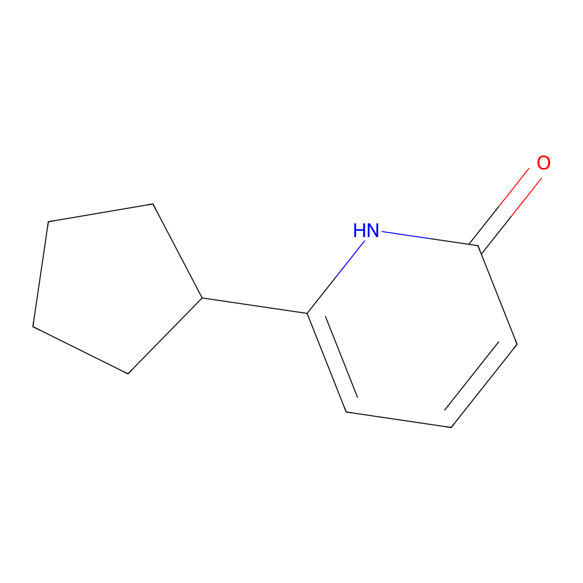 6-Cyclopentyl-2(1H)-pyridinone molecular structure, CAS 1111114-73-8