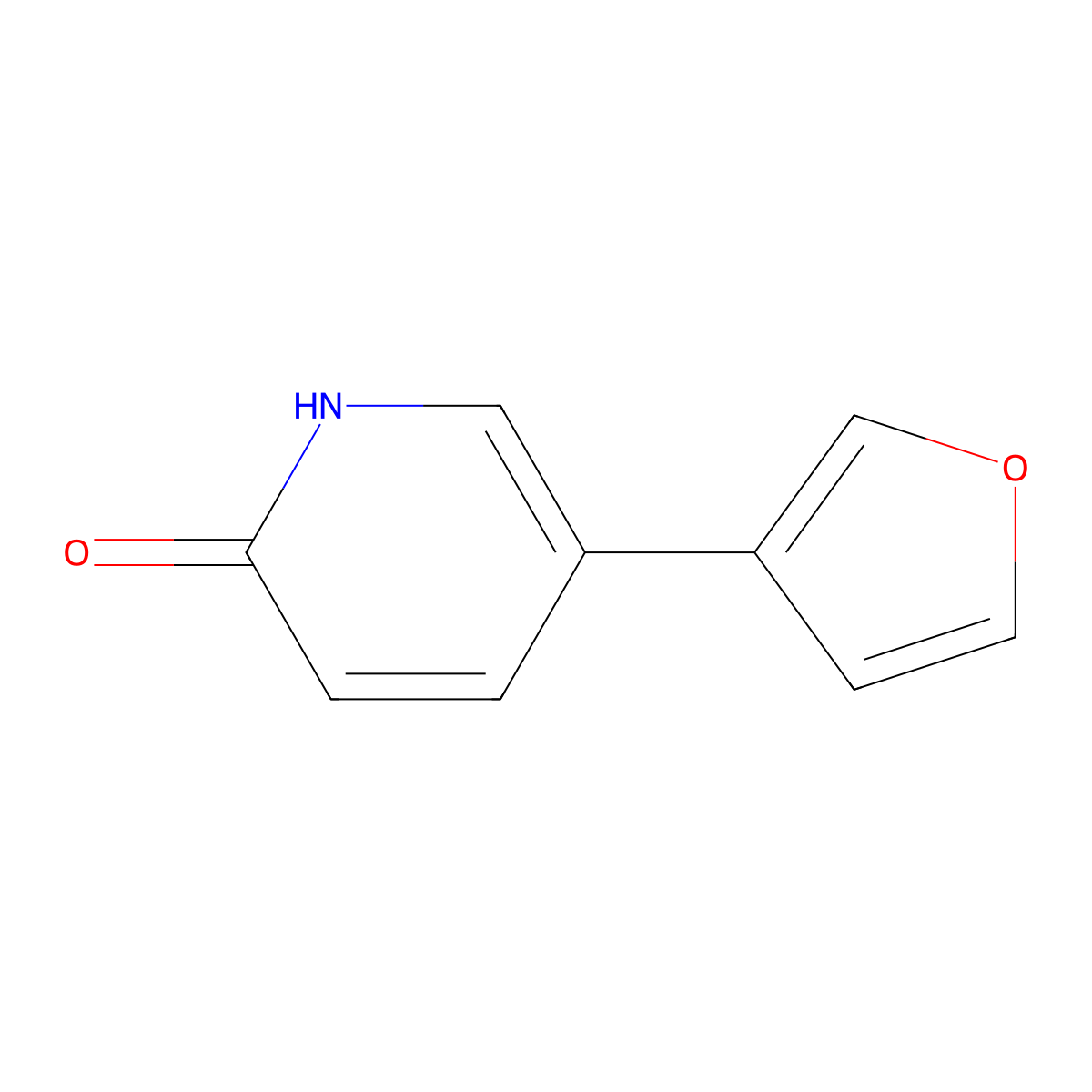5-(3-Furanyl)-2(1H)-pyridinone molecular structure, CAS 1111115-91-3