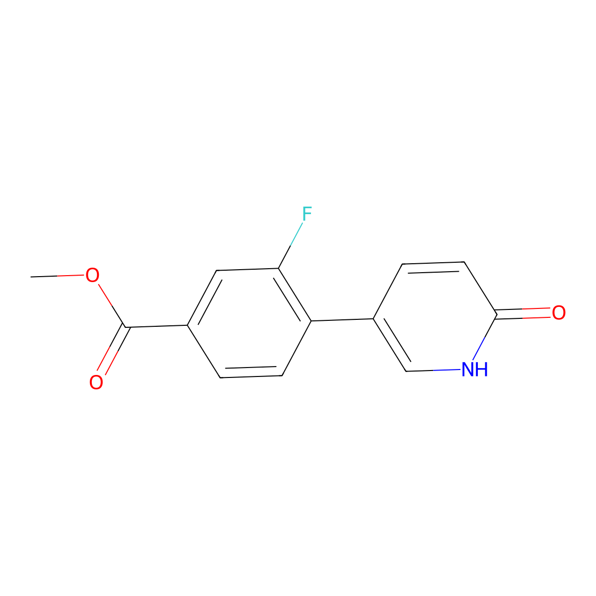 5-(2-Fluoro-4-methoxycarbonylphenyl)-2-hydroxypyridine molecular structure, CAS 1111116-00-7