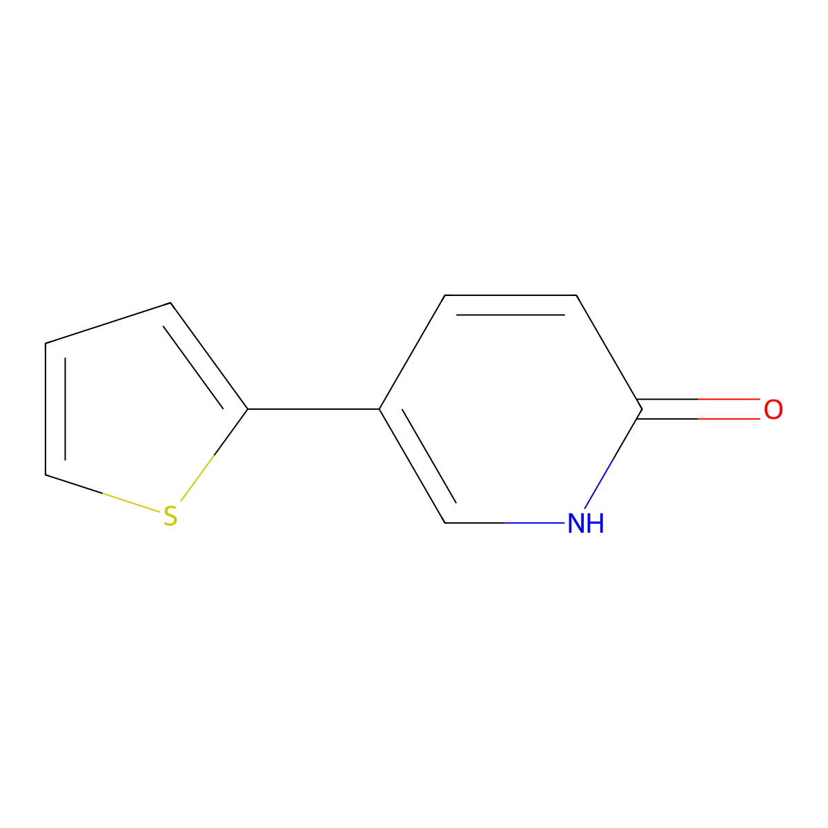 2-Hydroxy-5-(thiophen-2-YL)pyridine molecular structure, CAS 1111116-04-1