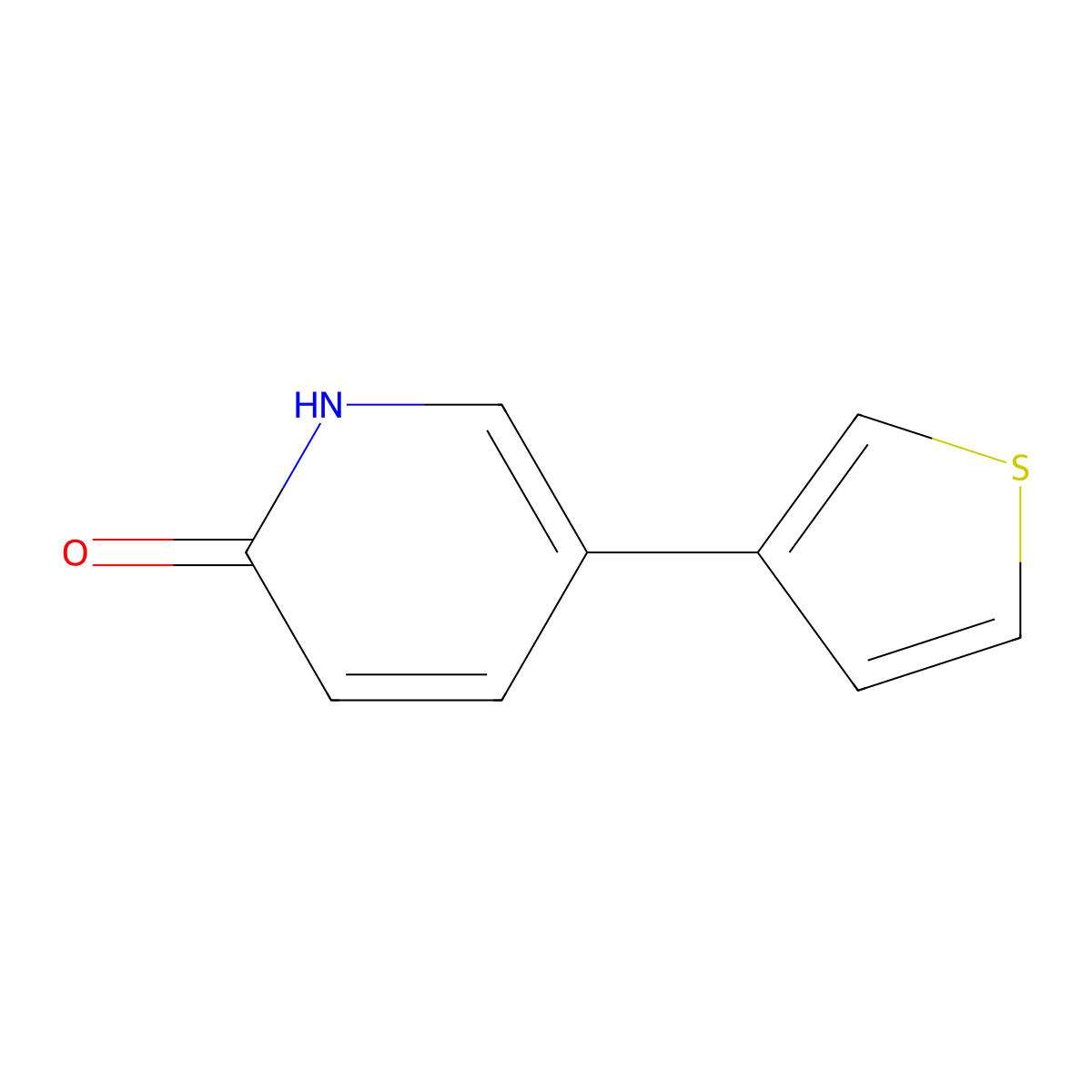5-(Thiophen-3-yl)pyridin-2(1H)-one molecular structure, CAS 1111116-05-2