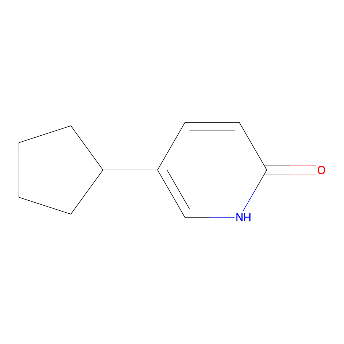 2-Hydroxy-5-(cyclopentyl)pyridine molecular structure, CAS 1111116-06-3
