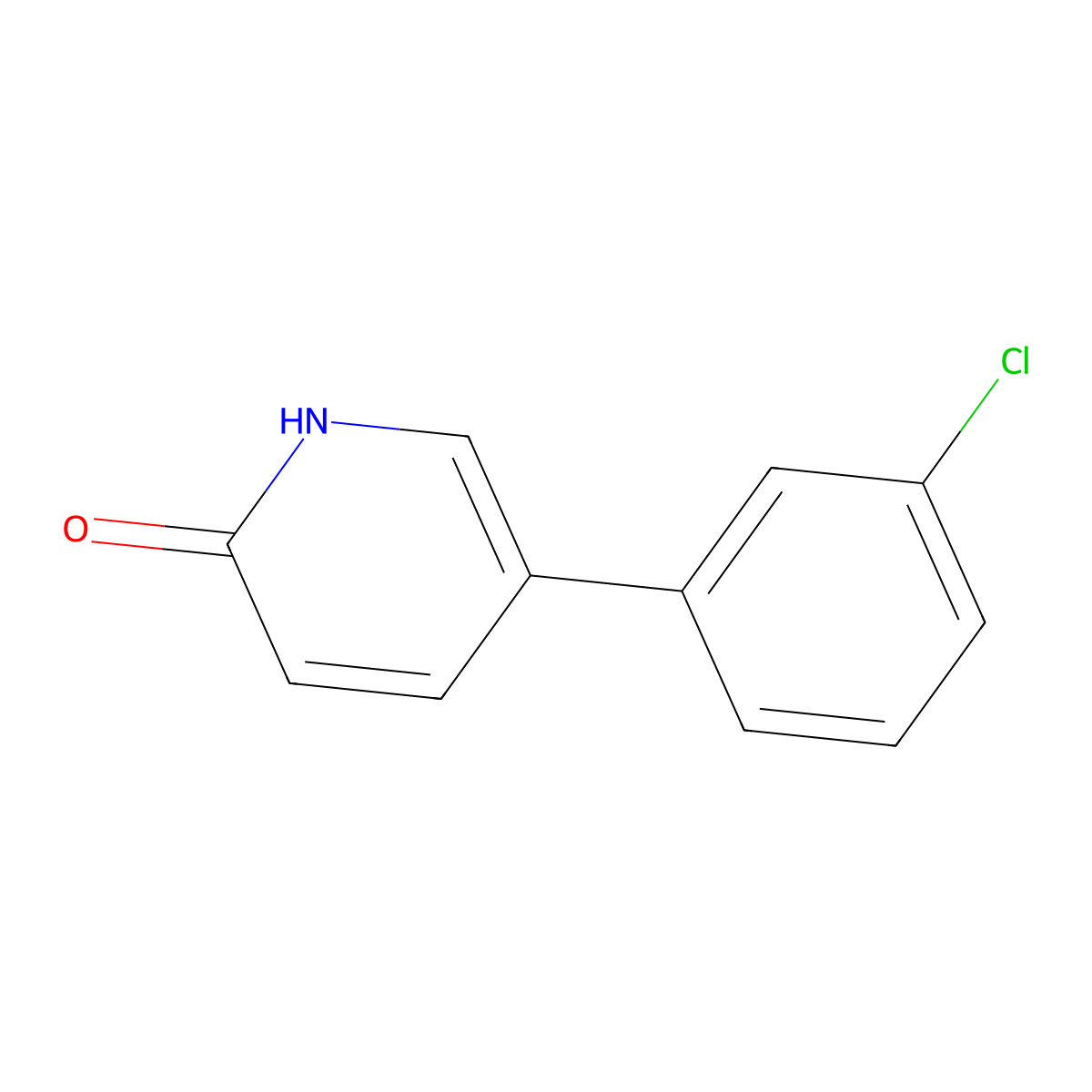 5-(3-Chlorophenyl)pyridin-2(1H)-one molecular structure, CAS 1111116-08-5