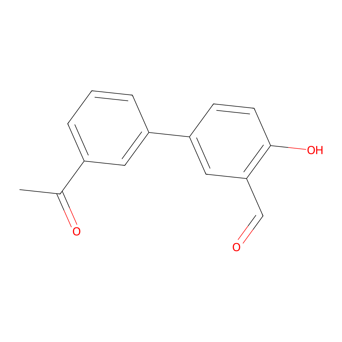 4-(3-Acetylphenyl)-2-formylphenol molecular structure, CAS 1111119-99-3
