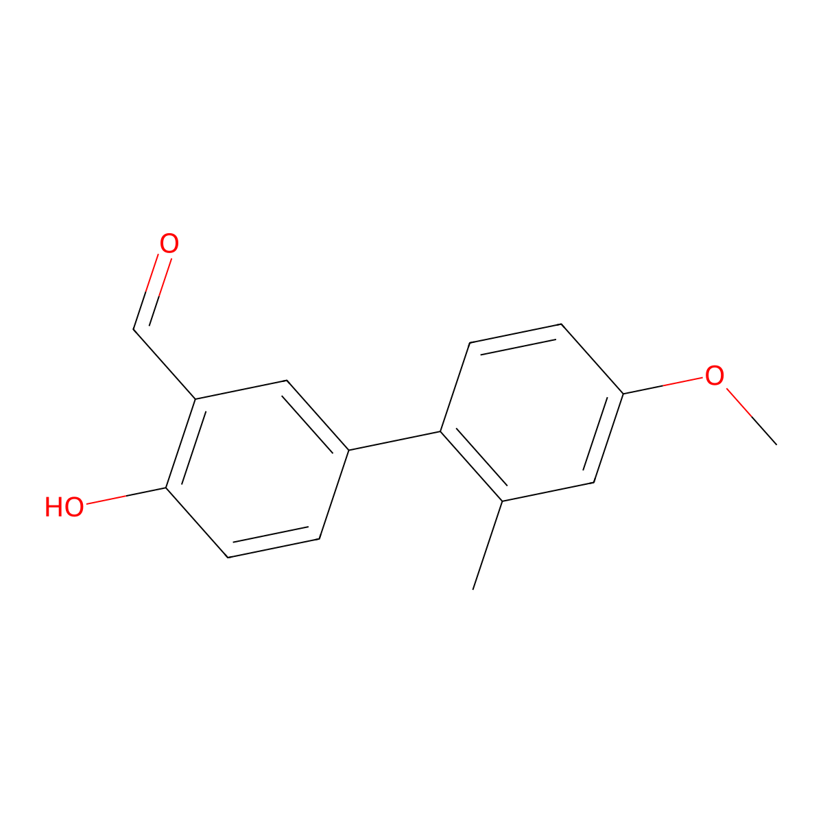 2-Formyl-4-(4-methoxy-2-methylphenyl)phenol molecular structure, CAS 1111120-01-4