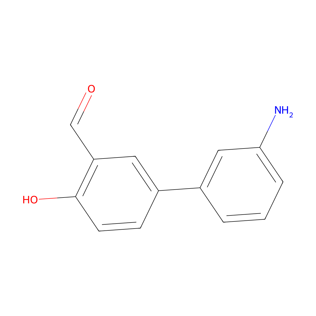 4-(3-Aminophenyl)-2-formylphenol molecular structure, CAS 1111120-25-2