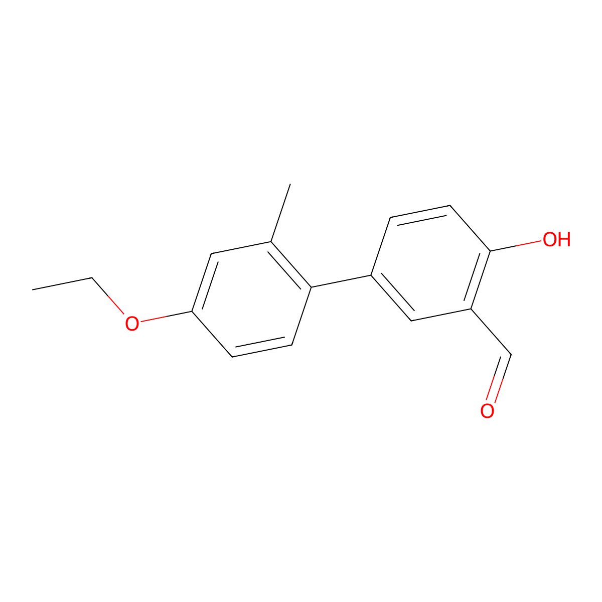 4-(4-Ethoxy-2-methylphenyl)-2-formylphenol molecular structure, CAS 1111120-29-6