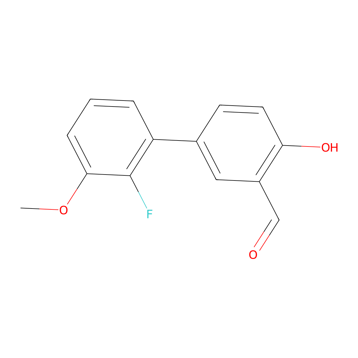4-(2-Fluoro-3-methoxyphenyl)-2-formylphenol molecular structure, CAS 1111120-43-4