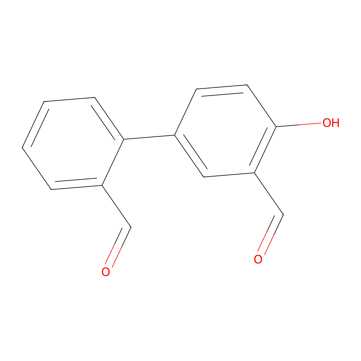 4-(2-Formylphenyl)-2-formylphenol molecular structure, CAS 1111120-67-2
