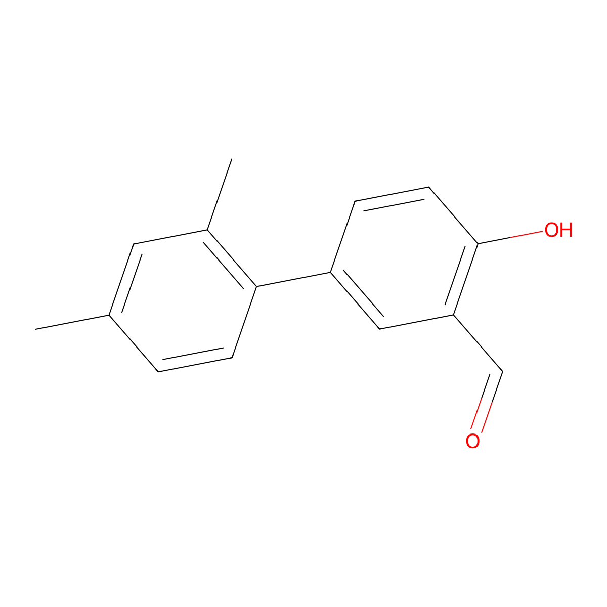 4-(2,4-Dimethylphenyl)-2-formylphenol molecular structure, CAS 1111120-87-6