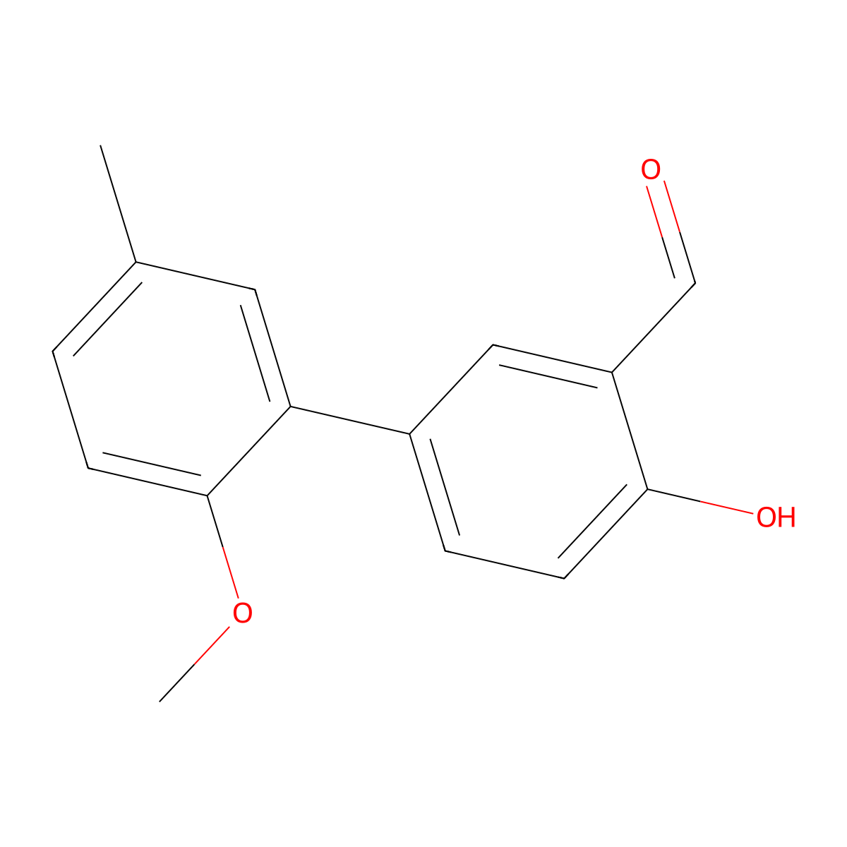 2-Formyl-4-(2-methoxy-5-methylphenyl)phenol molecular structure, CAS 1111128-79-0