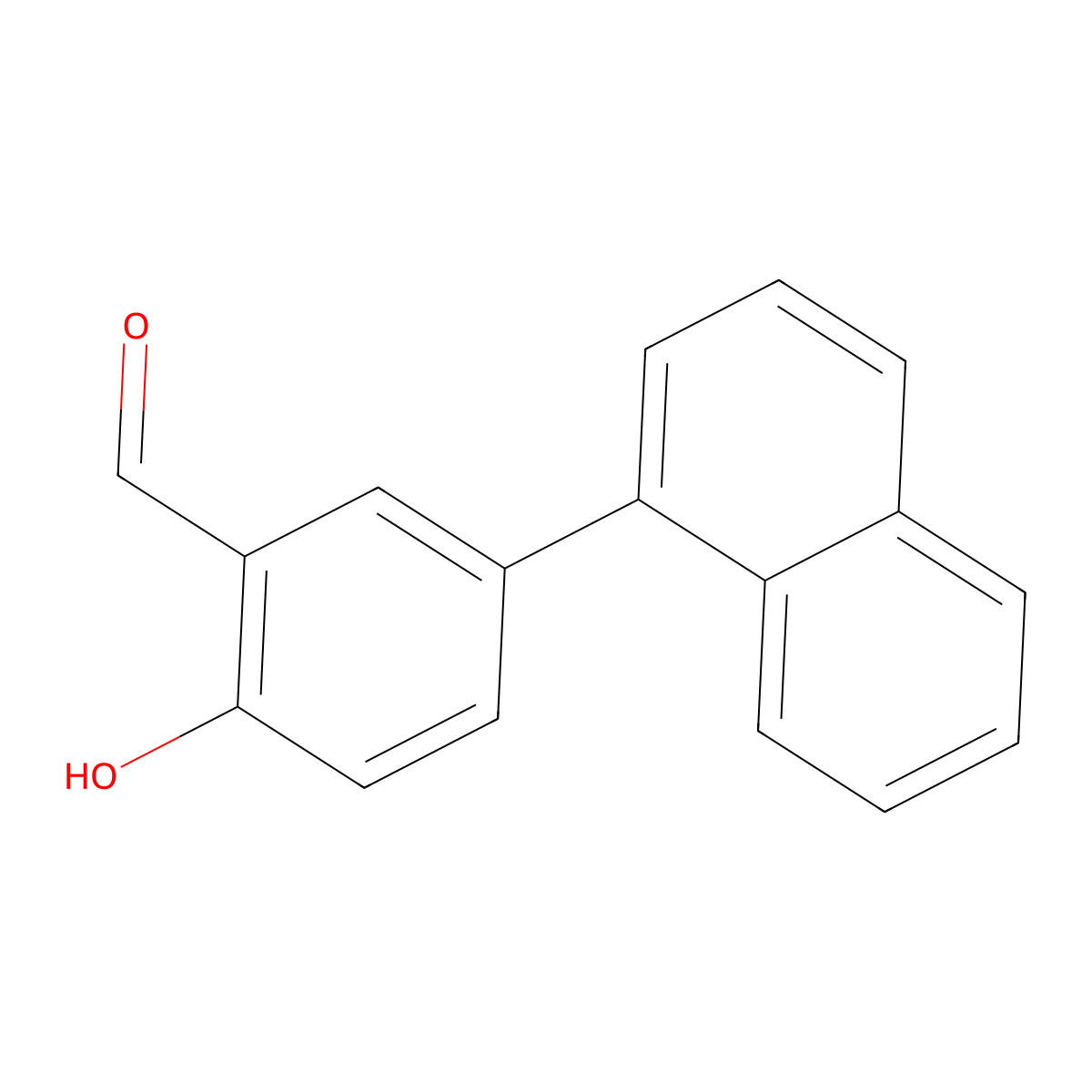 2-Hydroxy-5-(naphthalen-1-yl)benzaldehyde molecular structure, CAS 1111128-90-5