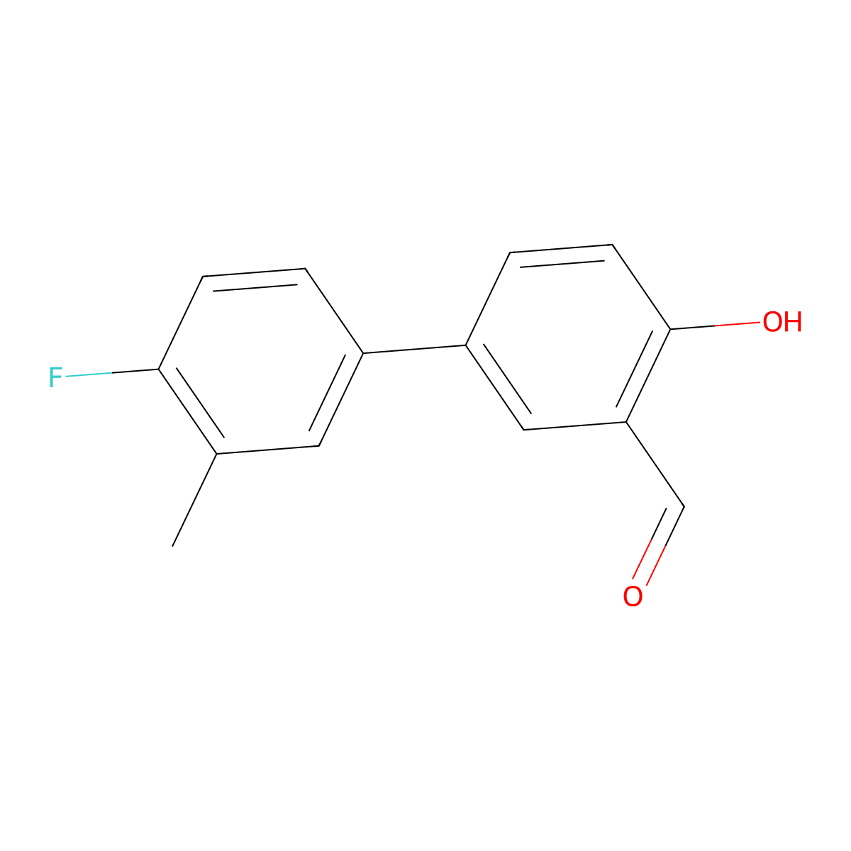 4-(4-Fluoro-3-methylphenyl)-2-formylphenol molecular structure, CAS 1111128-91-6