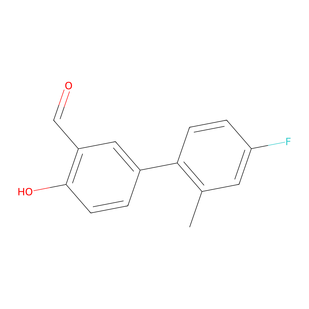 4'-Fluoro-4-hydroxy-2'-methyl[1,1'-biphenyl]-3-carboxaldehyde molecular structure, CAS 1111128-93-8