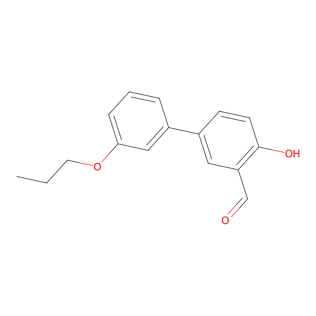 4-Hydroxy-3'-propoxy[1,1'-biphenyl]-3-carboxaldehyde molecular structure, CAS 1111129-04-4