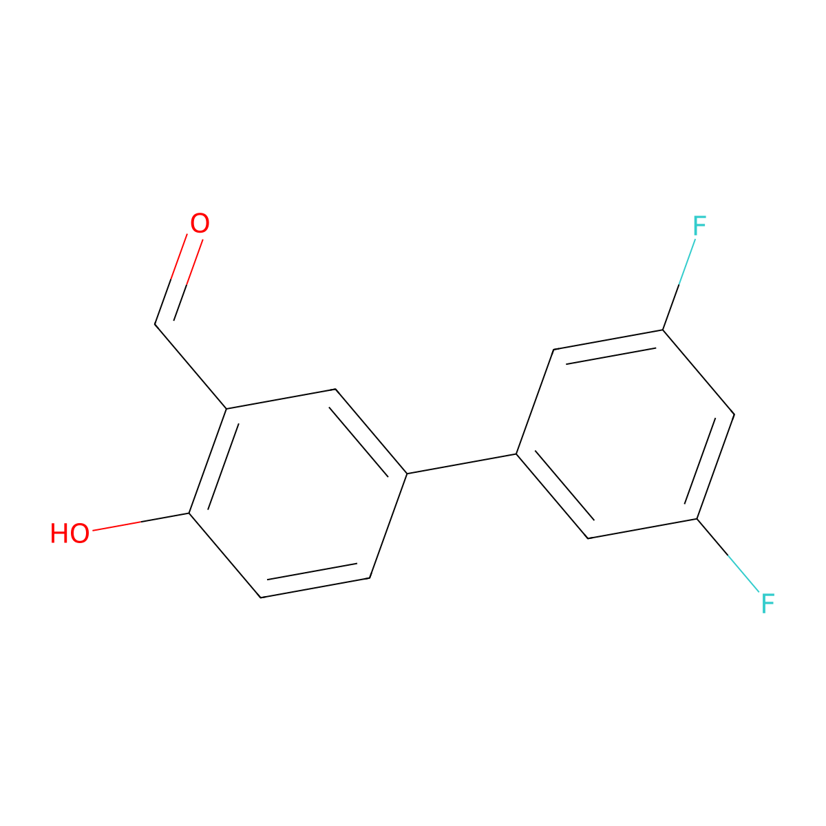 4-(3,5-Difluorophenyl)-2-formylphenol molecular structure, CAS 1111129-11-3