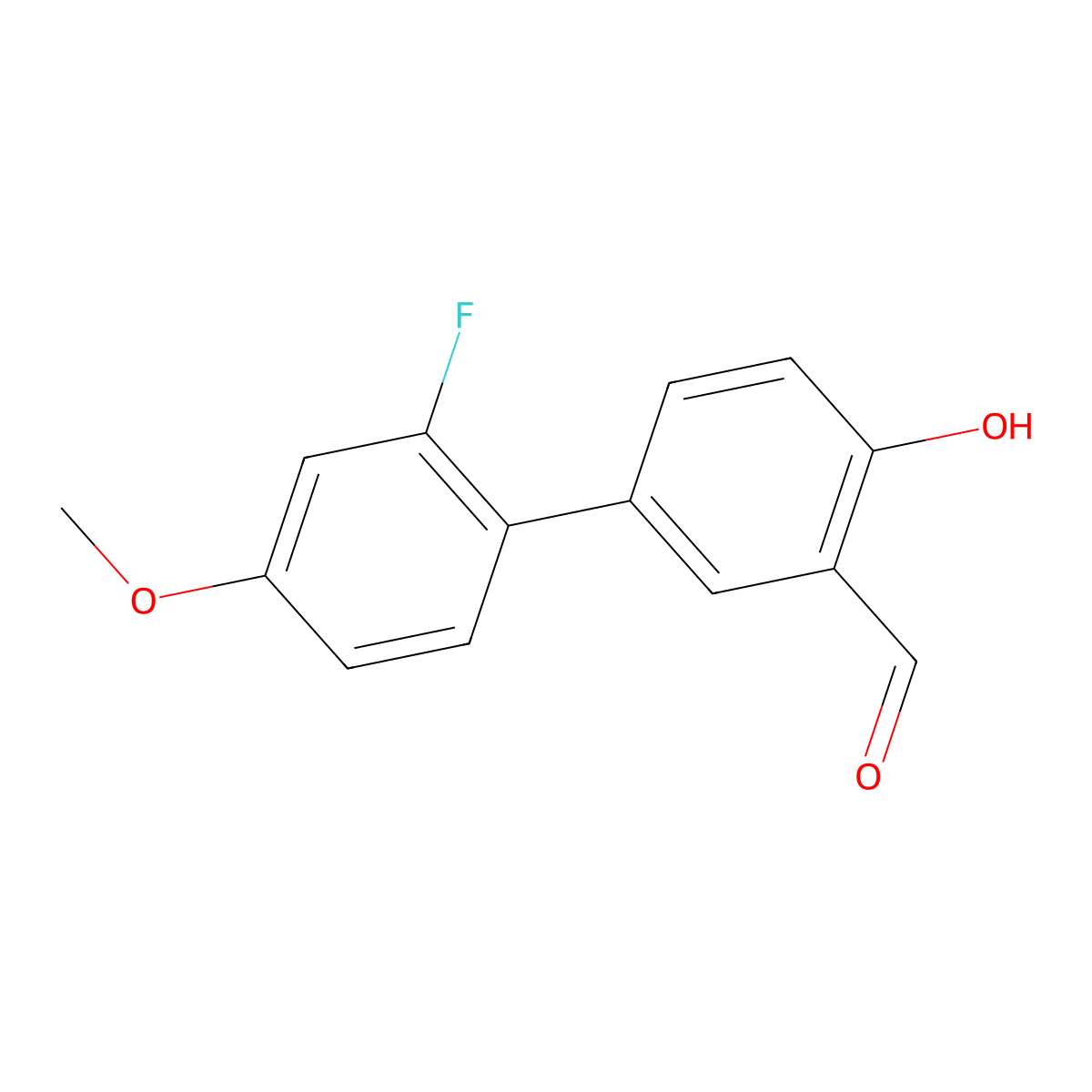 4-(2-Fluoro-4-methoxyphenyl)-2-formylphenol molecular structure, CAS 1111129-20-4