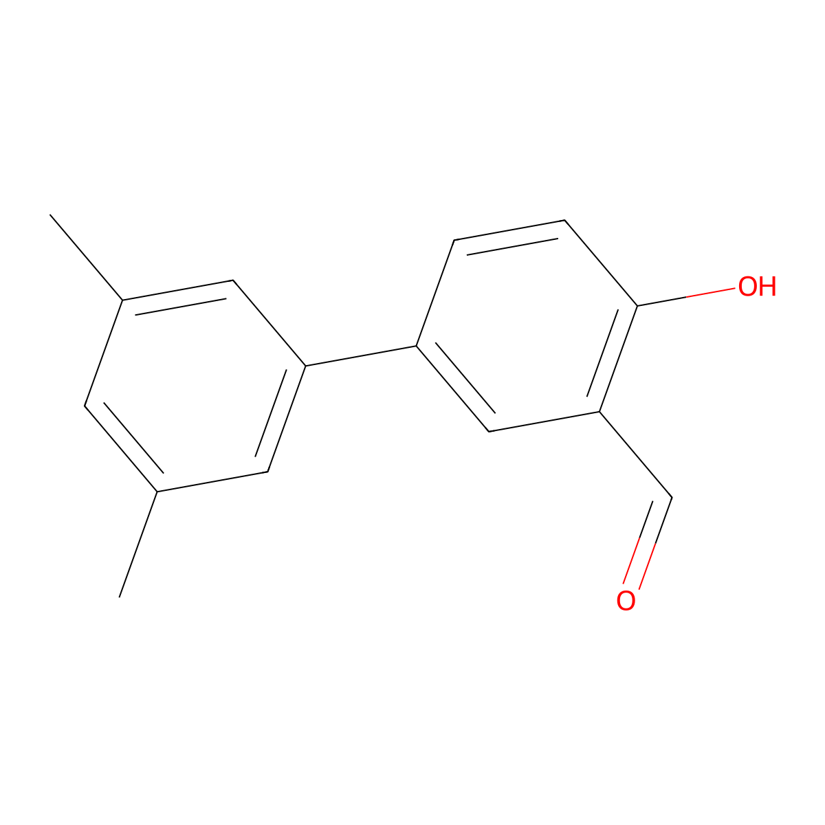 4-(3,5-Dimethylphenyl)-2-formylphenol molecular structure, CAS 1111129-30-6