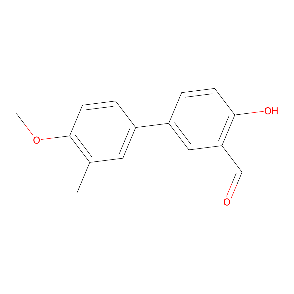 2-Formyl-4-(4-methoxy-3-methylphenyl)phenol molecular structure, CAS 1111129-33-9