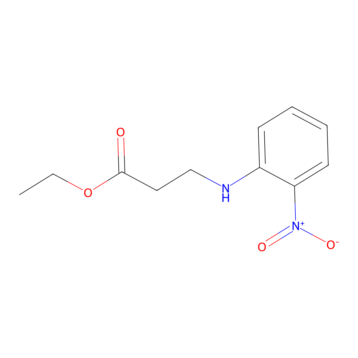 Ethyl 3-[(2-nitrophenyl)amino]propanoate molecular structure, CAS 111113-48-5