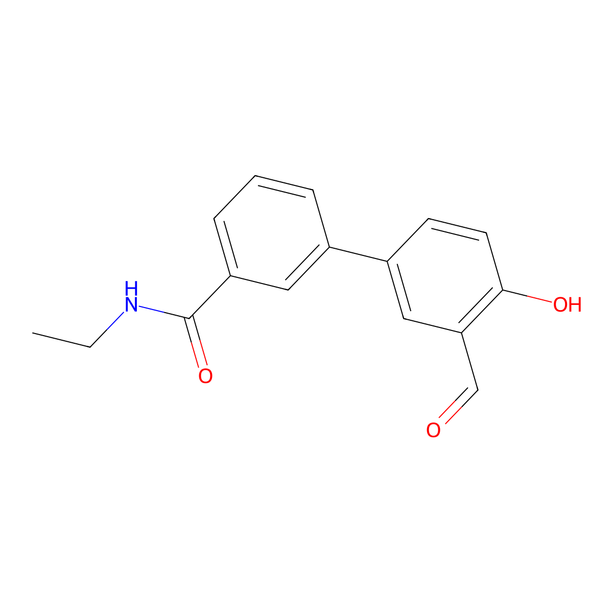 4-[3-(N-Ethylaminocarbonyl)phenyl]-2-formylphenol molecular structure, CAS 1111132-12-7