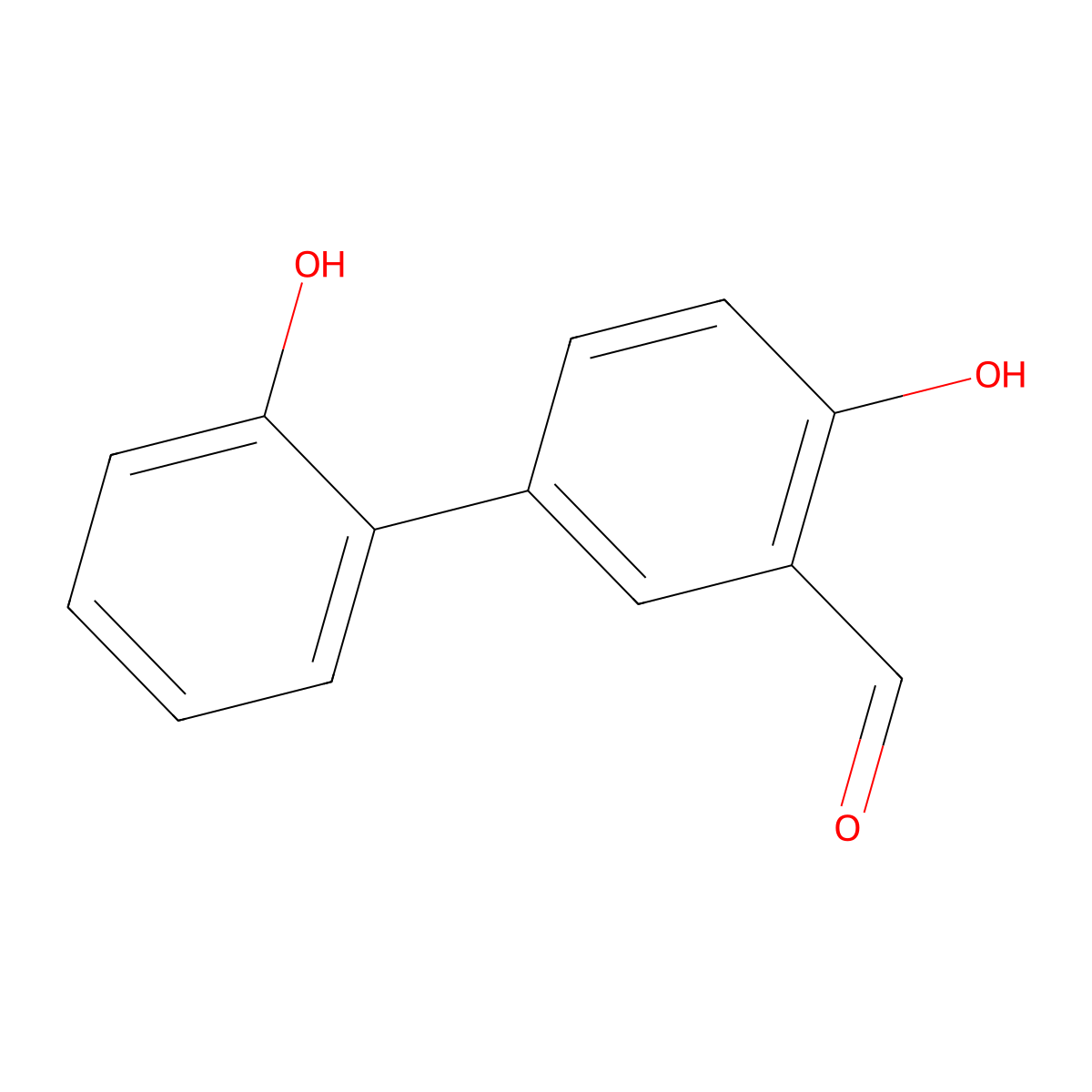 2-Formyl-4-(2-hydroxyphenyl)phenol molecular structure, CAS 1111132-41-2