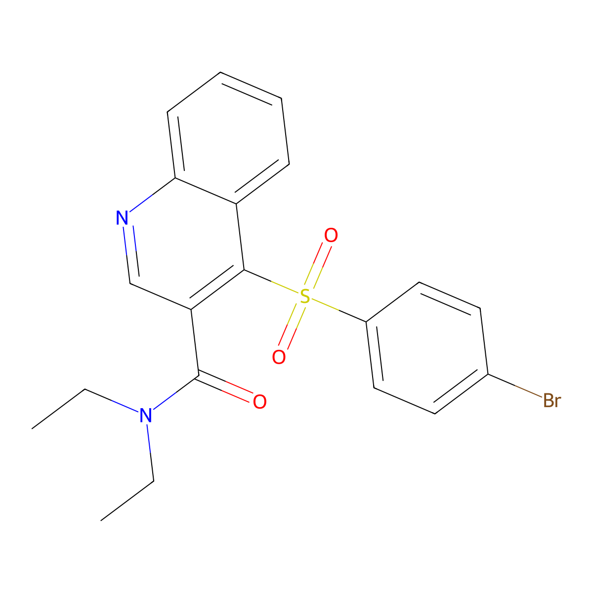 4-(4-Bromobenzenesulfonyl)-N,N-diethylquinoline-3-carboxamide molecular structure, CAS 1111147-16-0