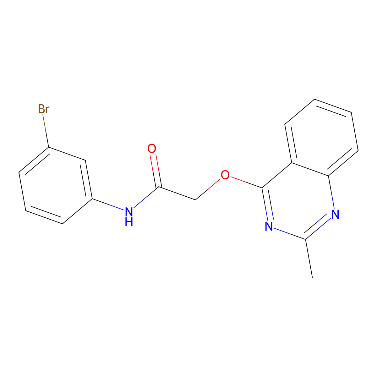N-(3-bromophenyl)-2-[(2-methylquinazolin-4-yl)oxy]acetamide molecular structure, CAS 1111149-24-6
