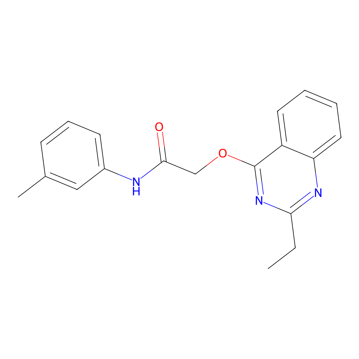 2-[(2-ethylquinazolin-4-yl)oxy]-N-(3-methylphenyl)acetamide molecular structure, CAS 1111149-26-8